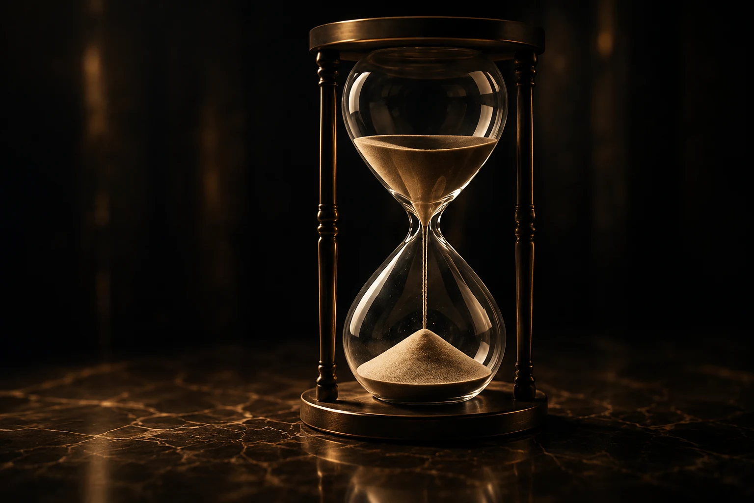Hourglass marking the House's patience with time